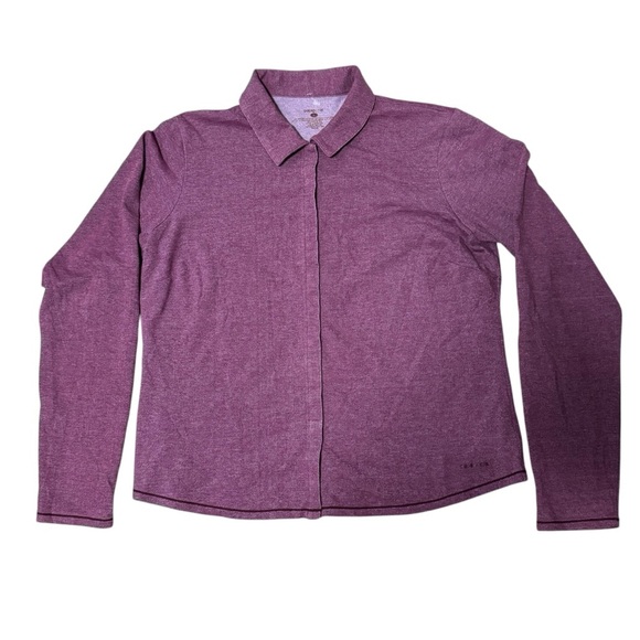 PATAGONIA - Women’s Organic Cotton Henley Long Sleeve Shirt - Purple - Large - Picture 6 of 10
